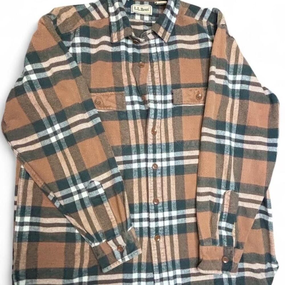 L.L.Bean Vintage Plaid Flannel Shirt XL